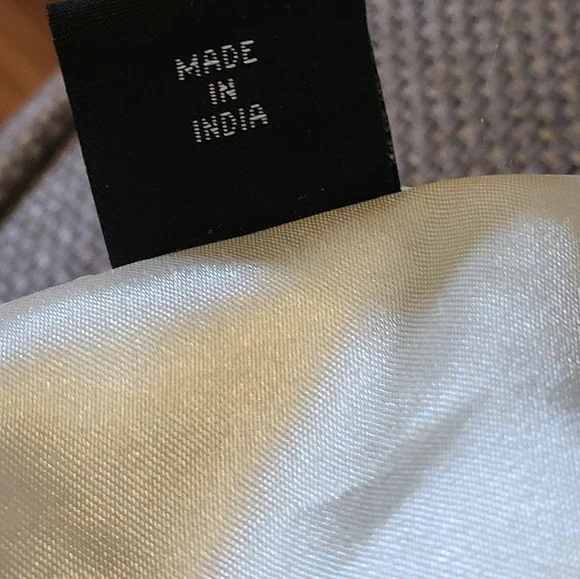 Christiana Rayon Floral Beaded Tote With 2 Bamboo Top Handles Large - Picture 11 of 14